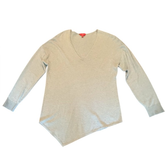 Etcetera by Carlisle Blue Crew Neck Asymmetrical Hem...